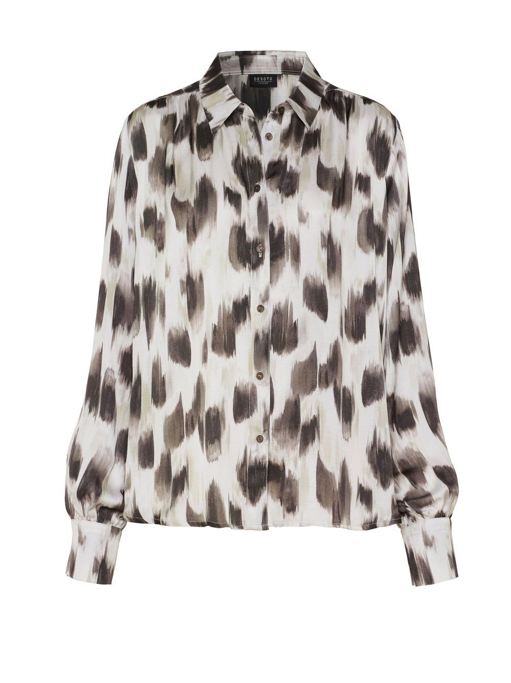 Blouse Lena aquarell greentones hollow
