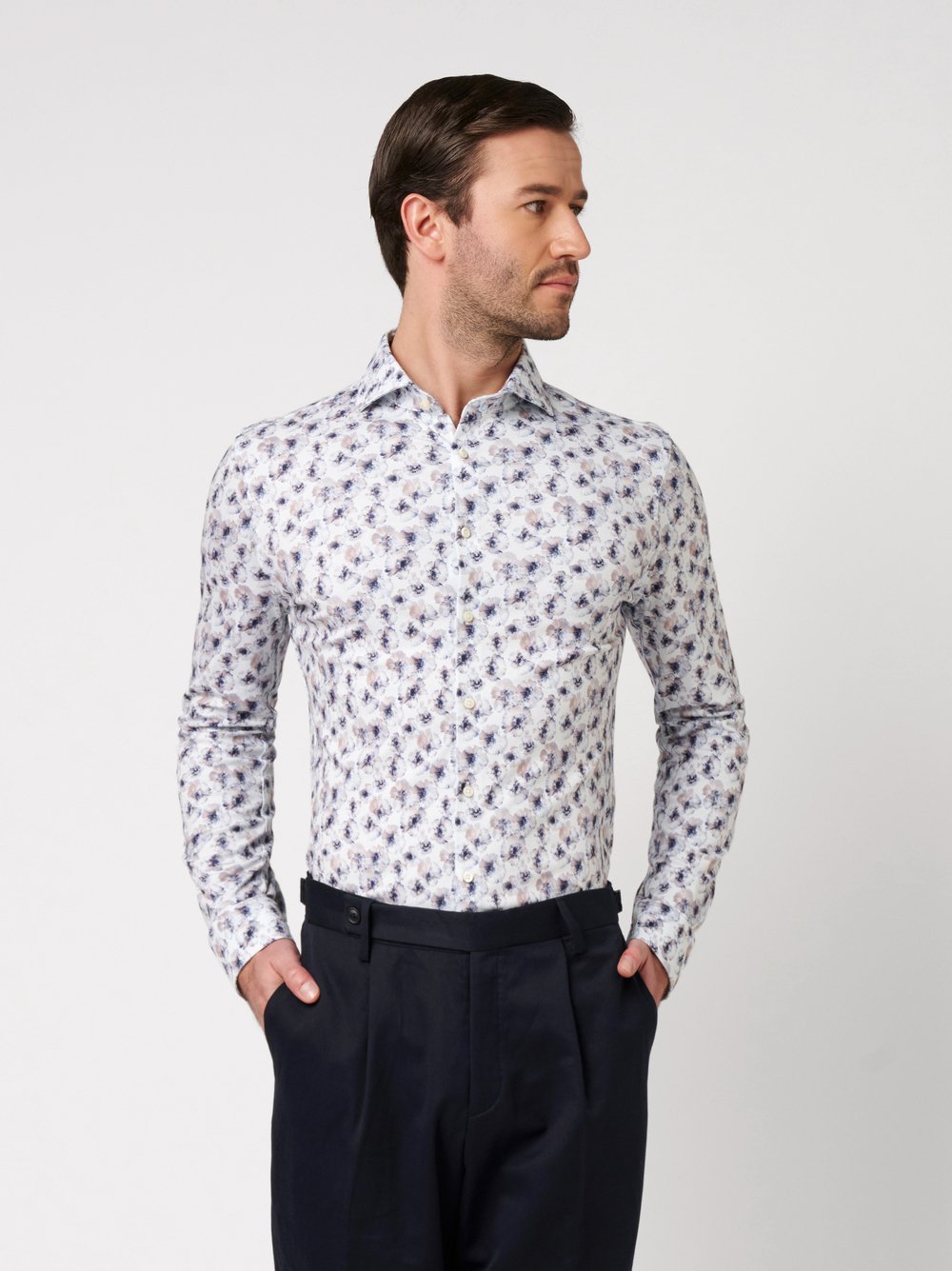 Shirt | Style »Luxury Hai« watercolor beige blue