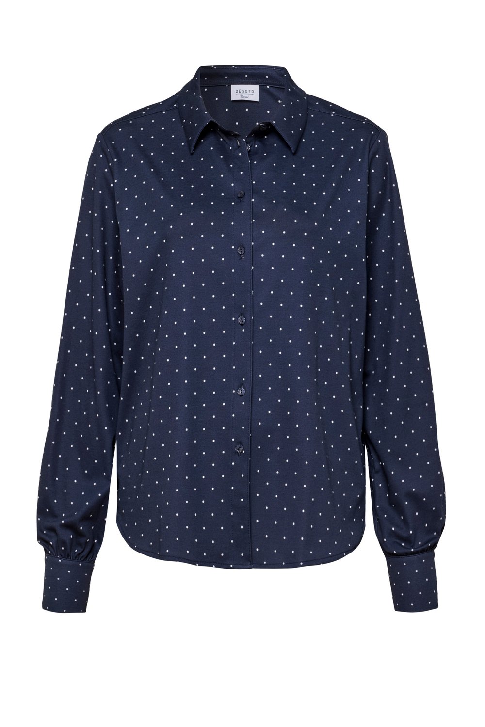 Bluse Lizzy navy with white dots Freisteller Bluse Lizzy navy with white dots Freisteller