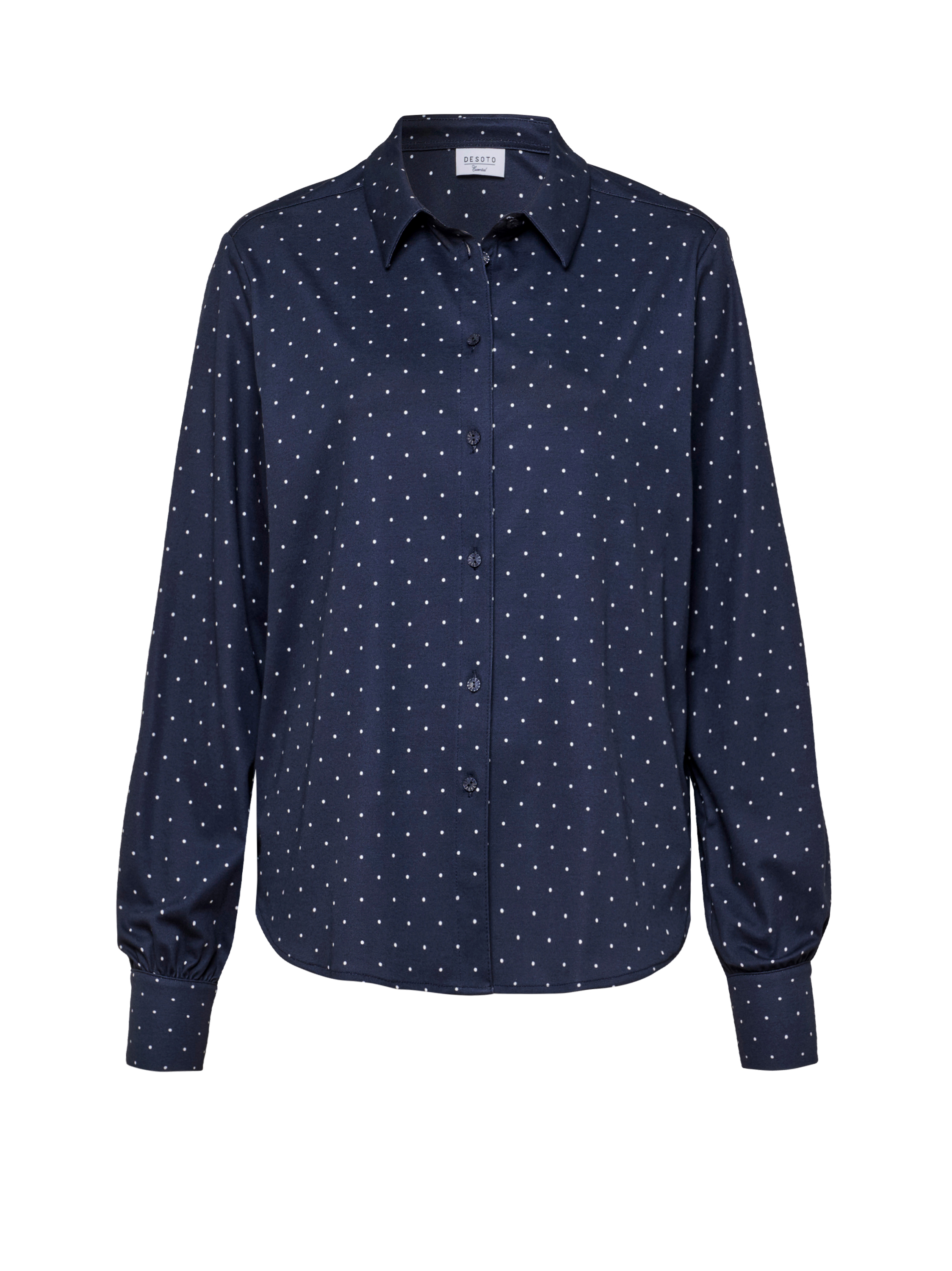 Bluse Lizzy navy with white dots Freisteller