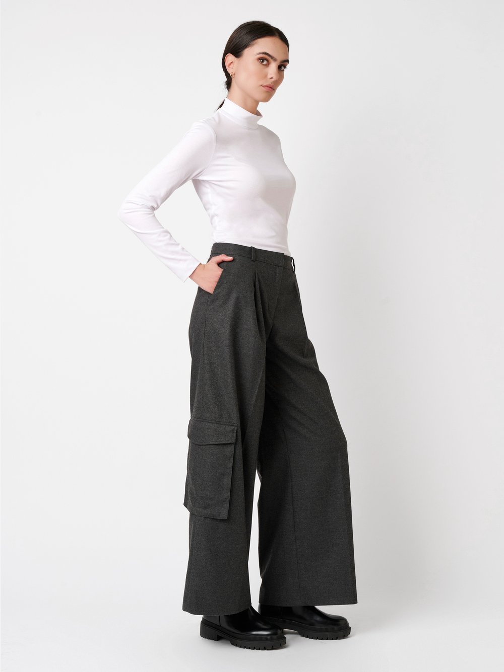 Pullover Anna white popeline Outfitansicht