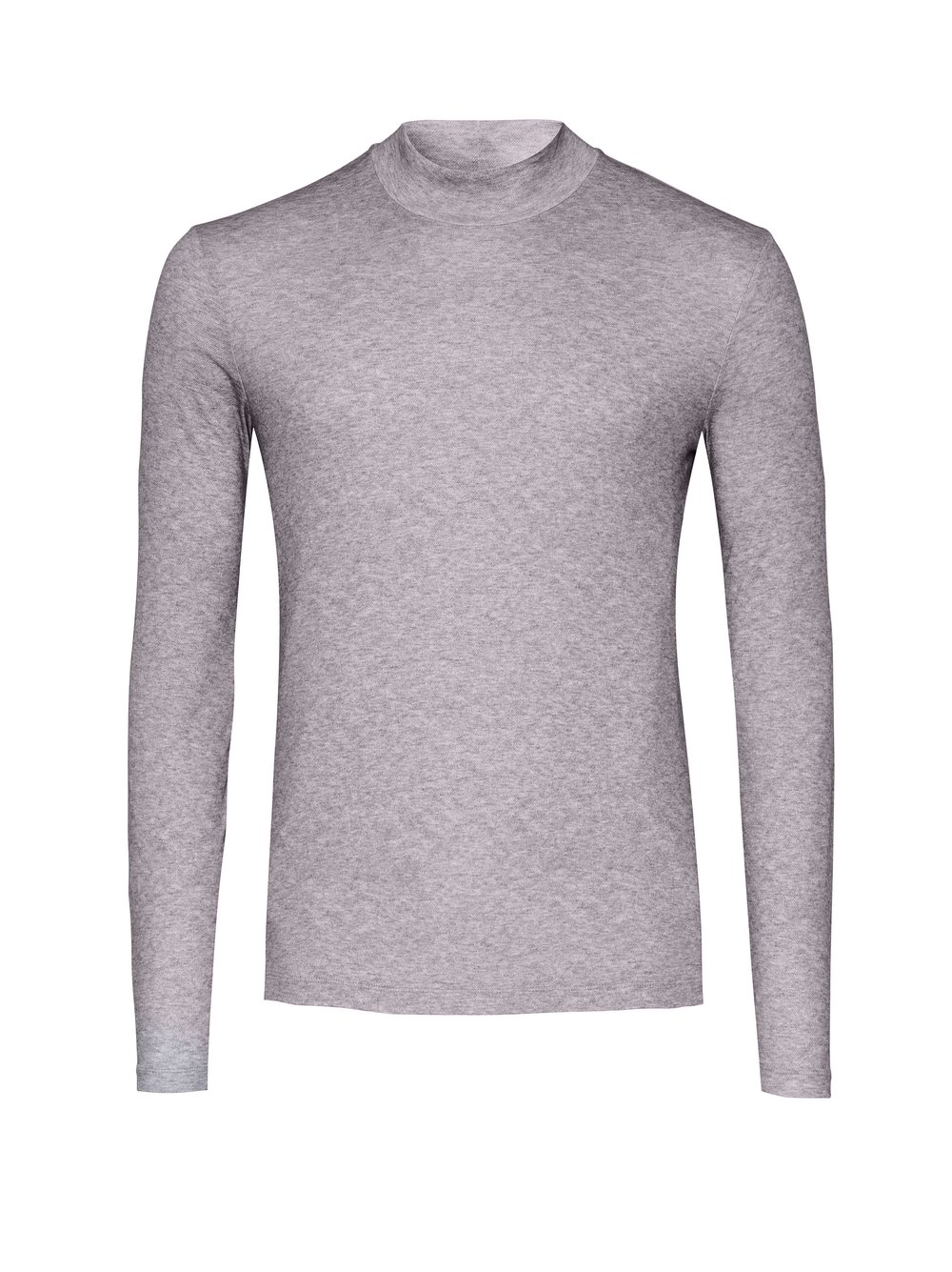 T-Shirt Casual Turtleneck grey flannel hollow