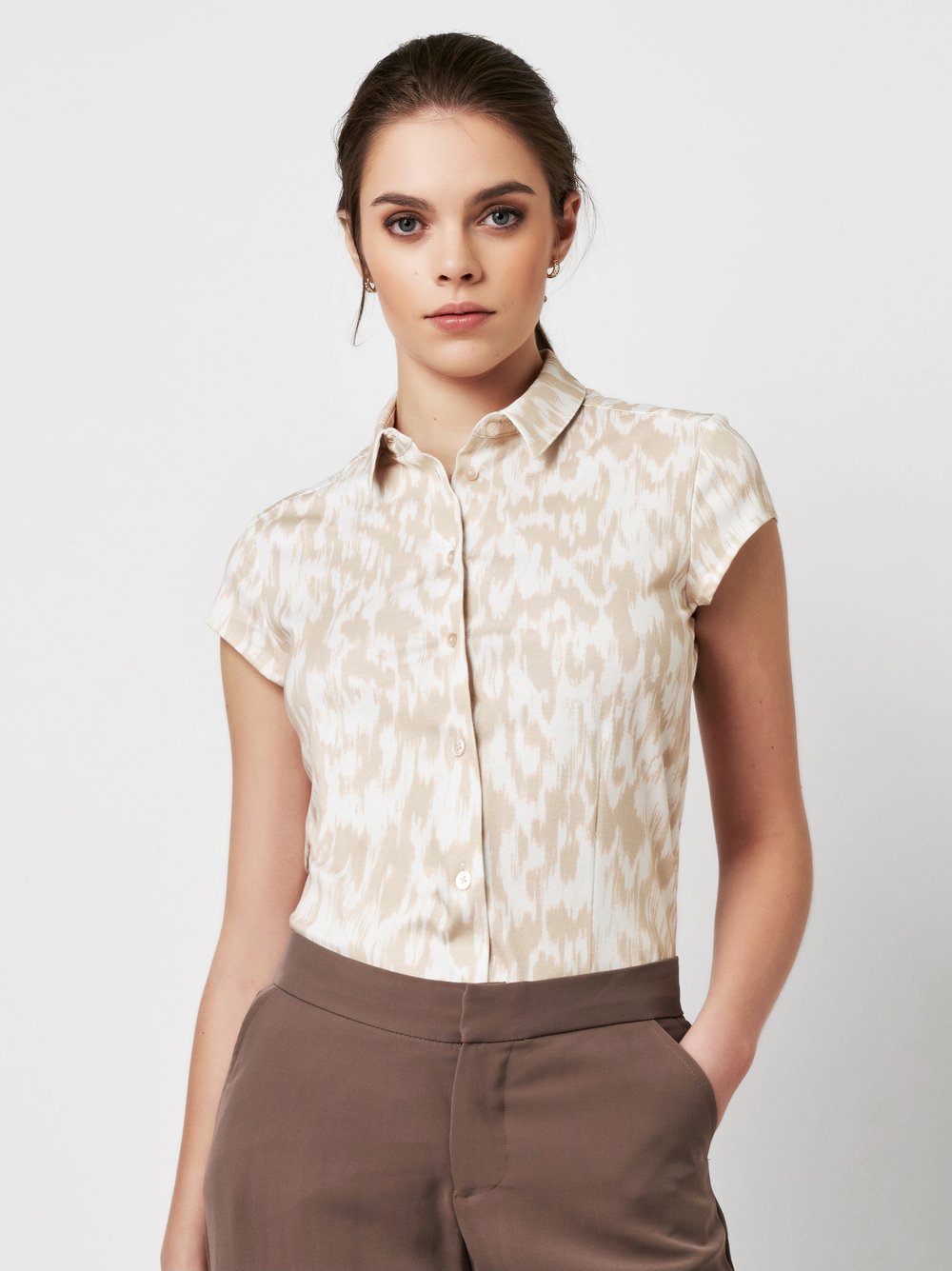 Blouse | Style »Pia« abstract ikat sand rose