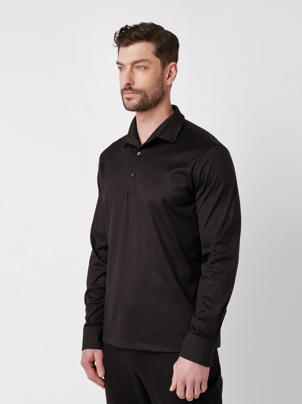 Polo Luxury Two Ply Polo Revers solid brown Vorderansicht Polo Luxury Two Ply Polo Revers solid brown Vorderansicht