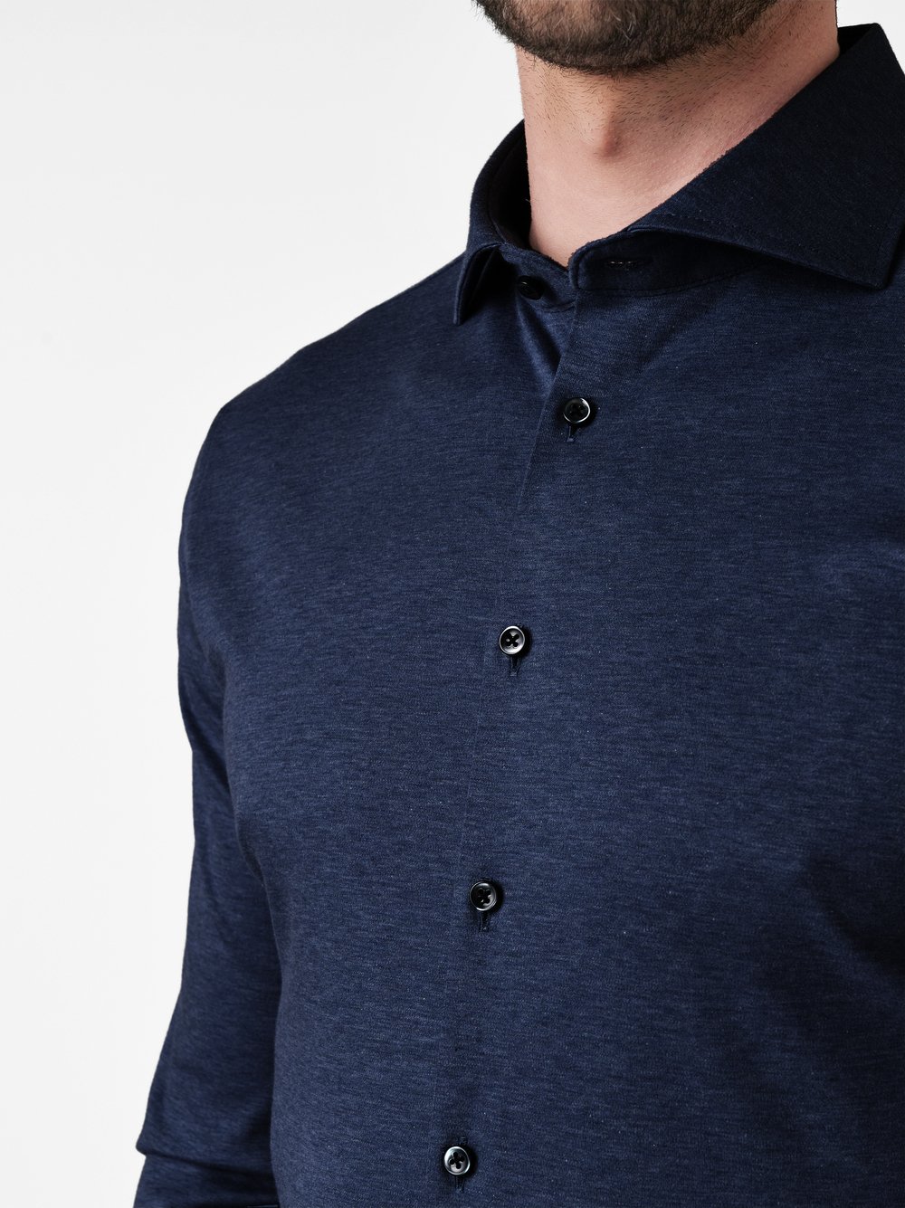 Shirt Luxury Hai navy melange detail view