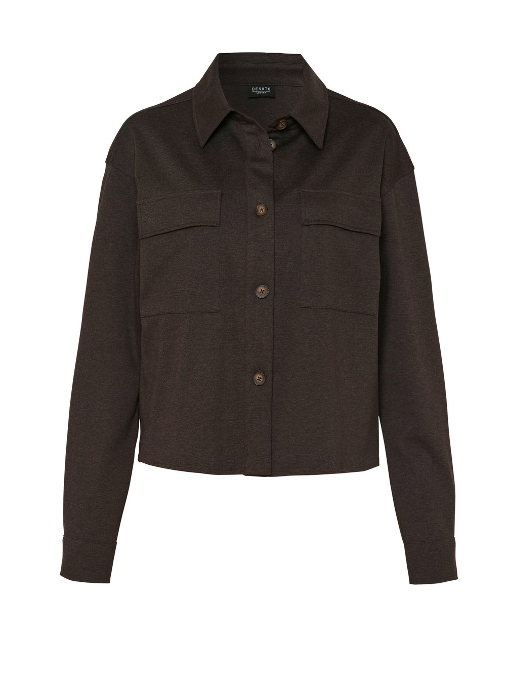 Womens blouse Sina in chocolate, product view