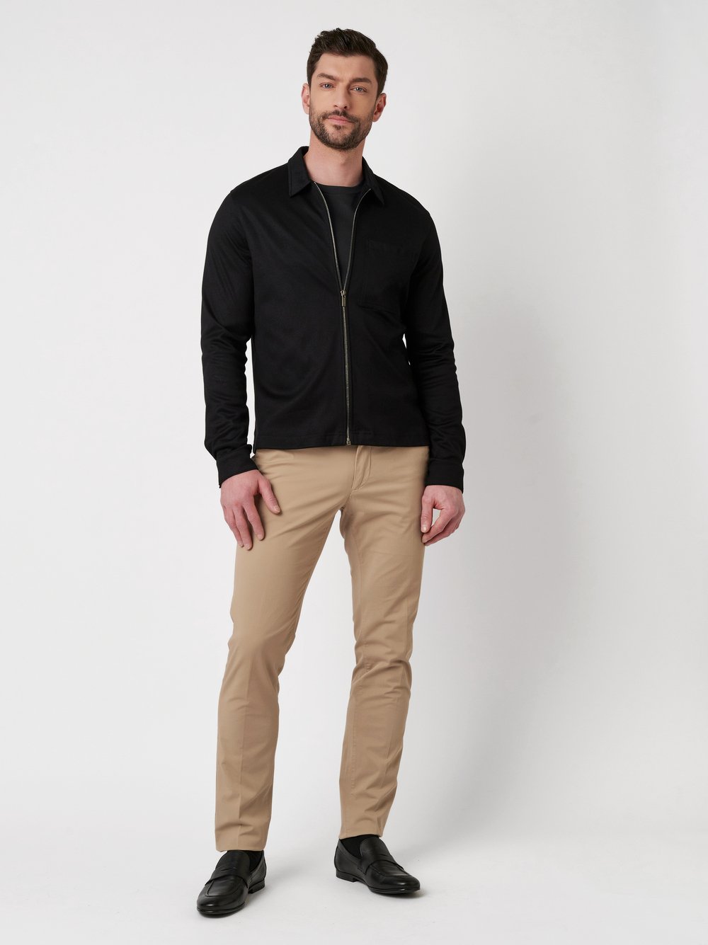 Jacket Luxury Two Ply Jacket black outfit view Jacket Luxury Two Ply Jacket black outfit view