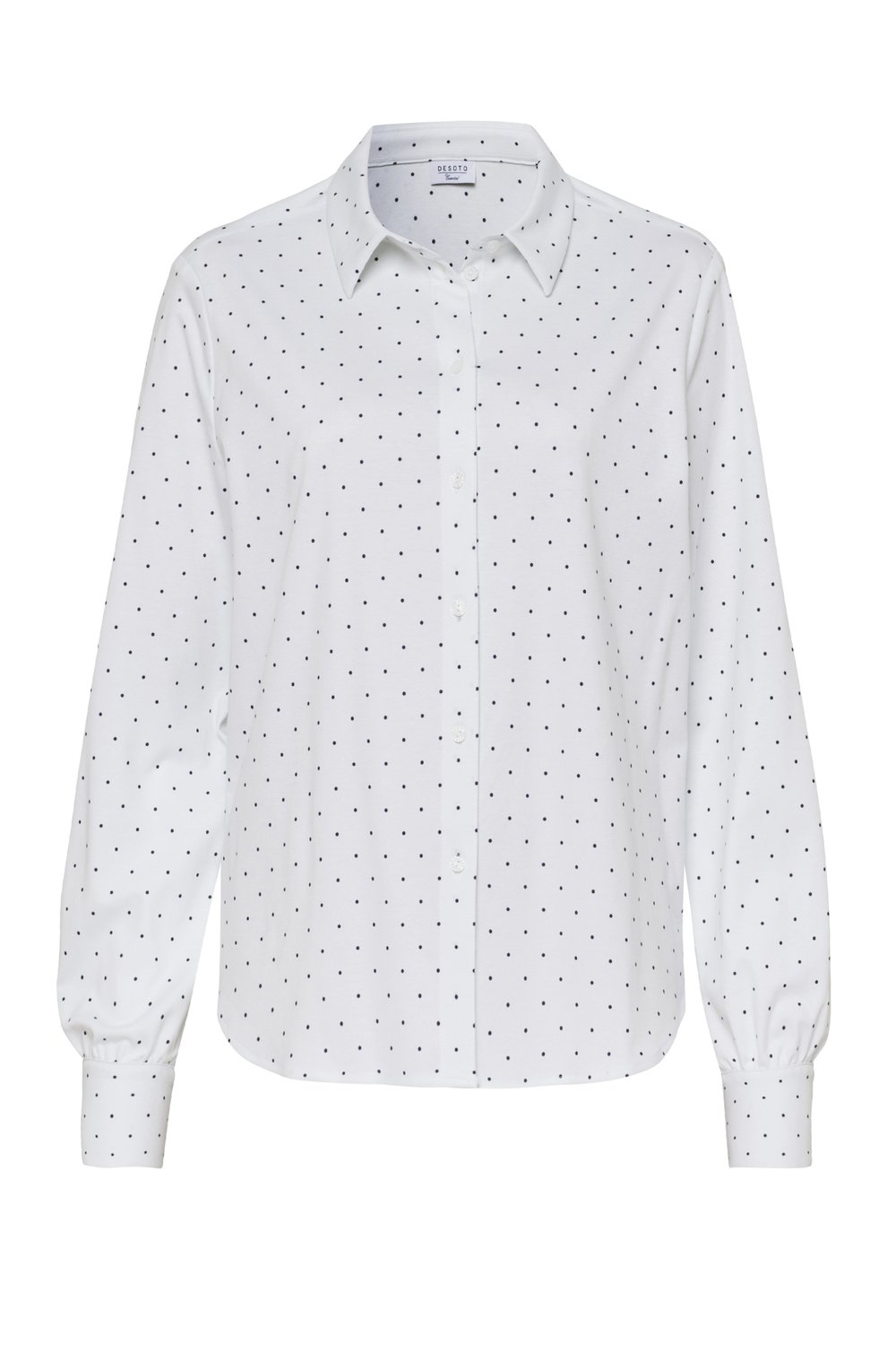 Blouse Lizzy white with navy dots hollow Blouse Lizzy white with navy dots hollow