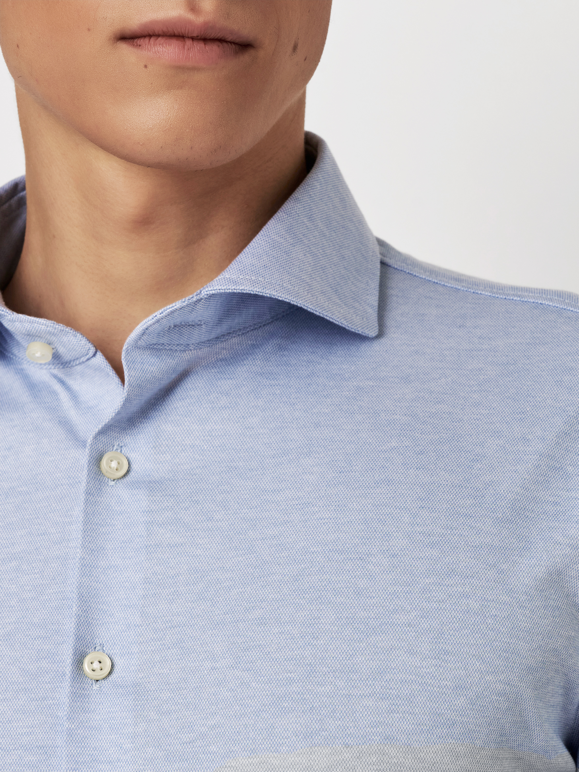 Shirt Essential Hai light blue pique detail view Shirt Essential Hai light blue pique detail view