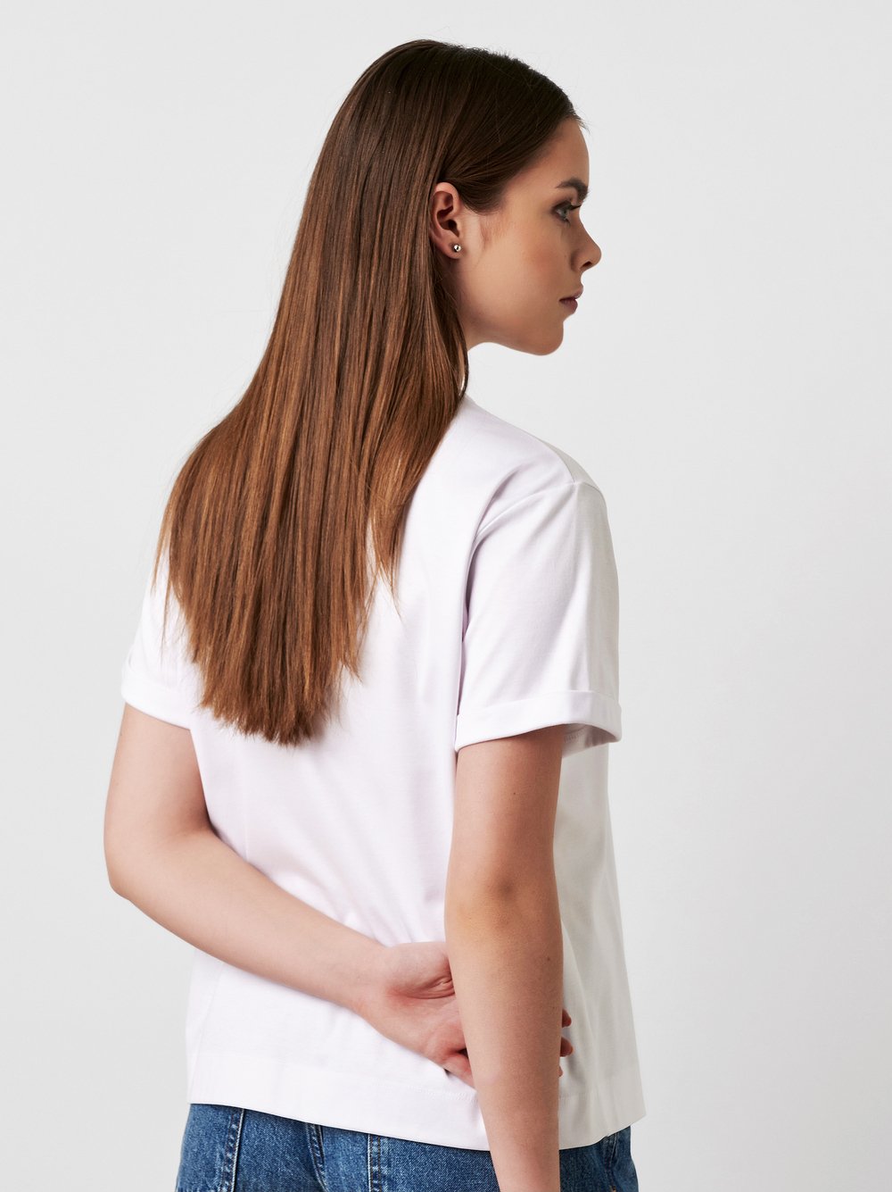Shirt Alexa white rear view Shirt Alexa white rear view