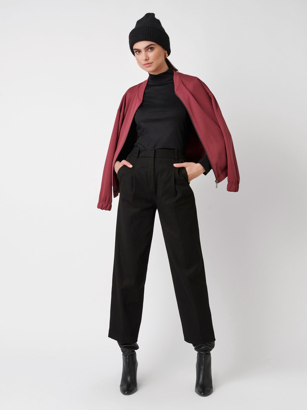 Pullover Anna black popeline Outfitansicht