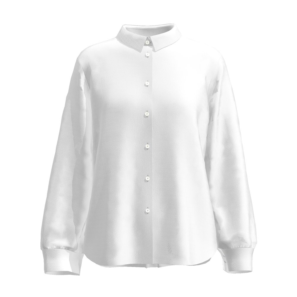 Womens blouse Lizzy in solid white, product view