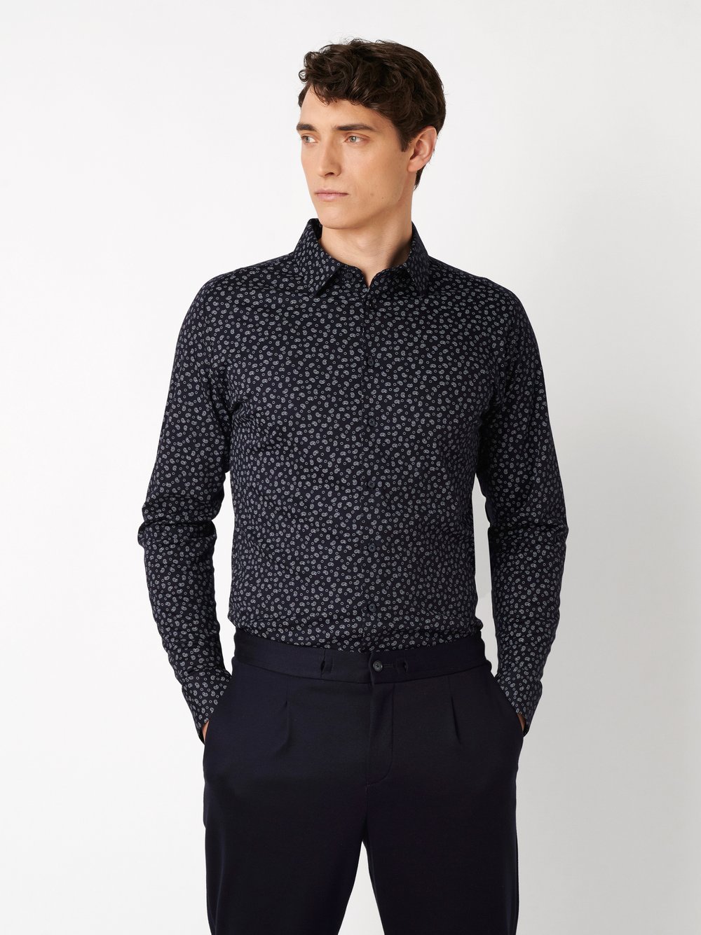 Hemd | Style »Casual Kent« navy paisley