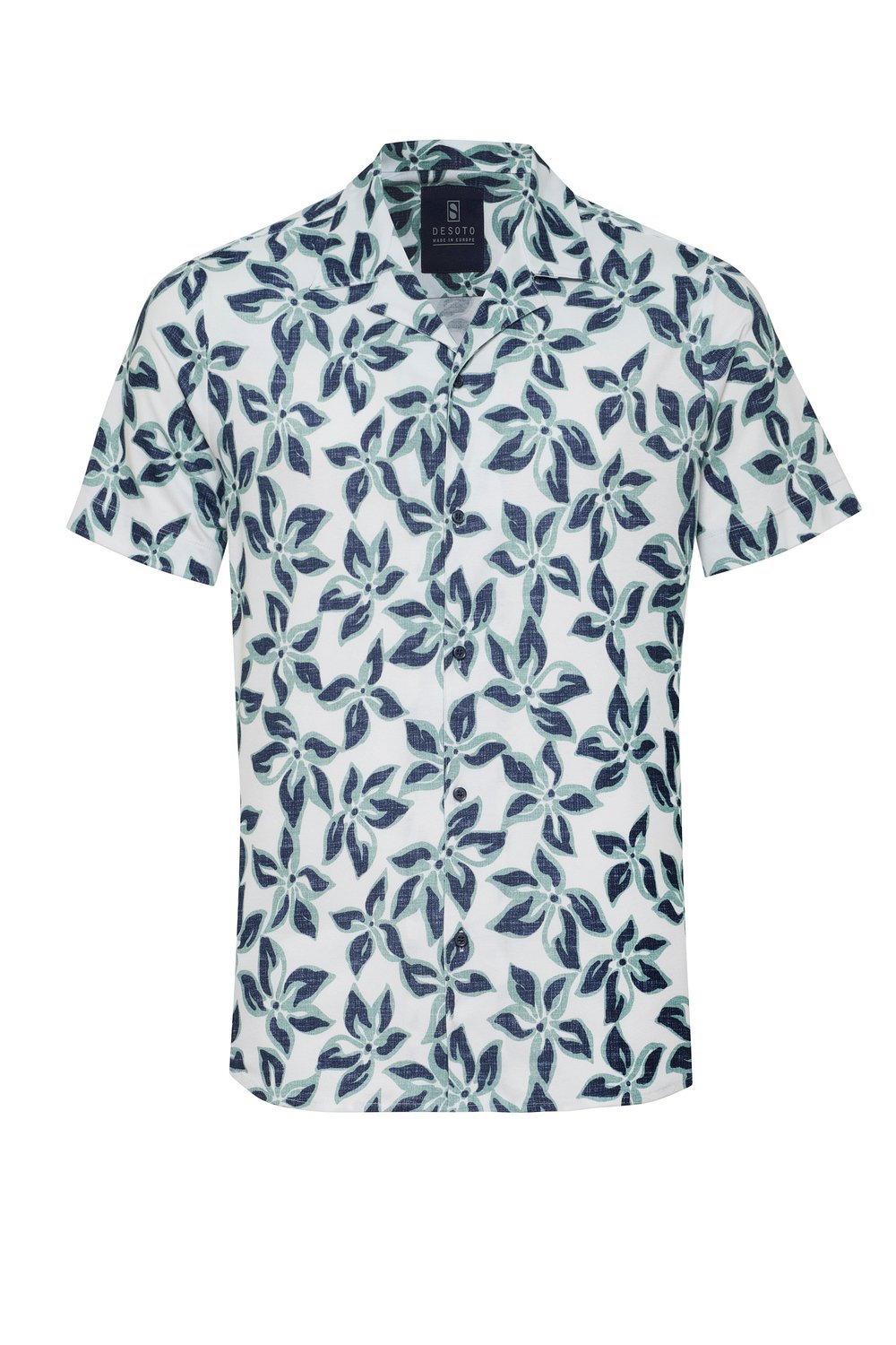 Hemd Casual Lido green blue leaf Freisteller