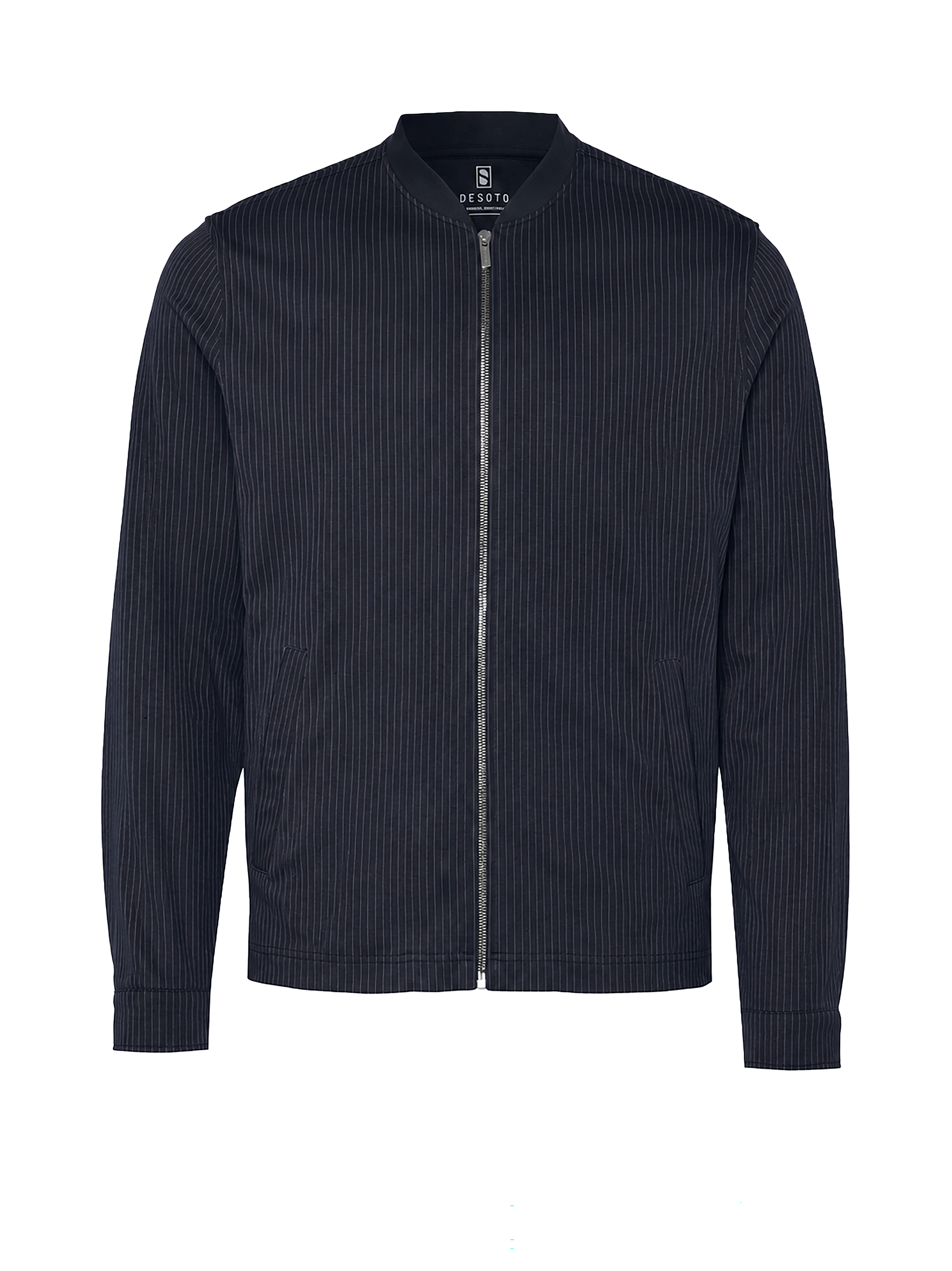 Herrenjacke Casual College Jacket in blue stripes, freigestellte Produktansicht