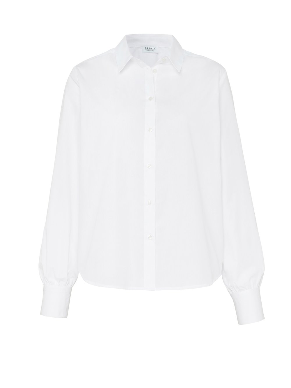 Damenbluse Lizzy in solid white, freigestellte Produktansicht
