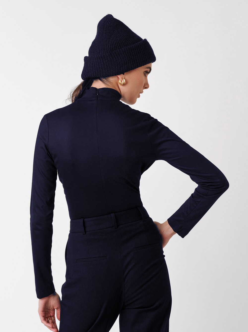 Pullover Anna navy Rueckansicht