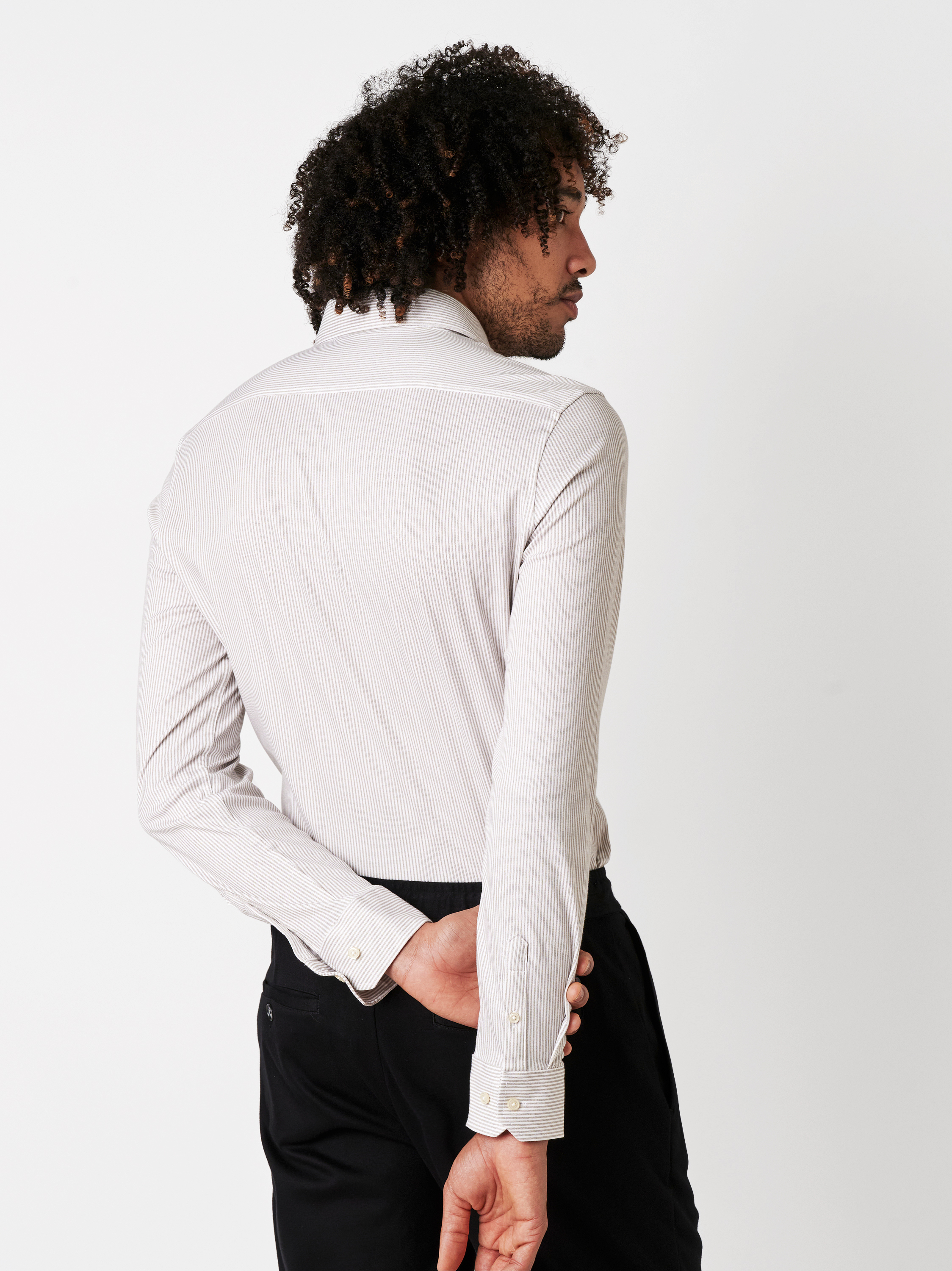 Hemd Essential Hai brown checks Rueckansicht Hemd Essential Hai brown checks Rueckansicht