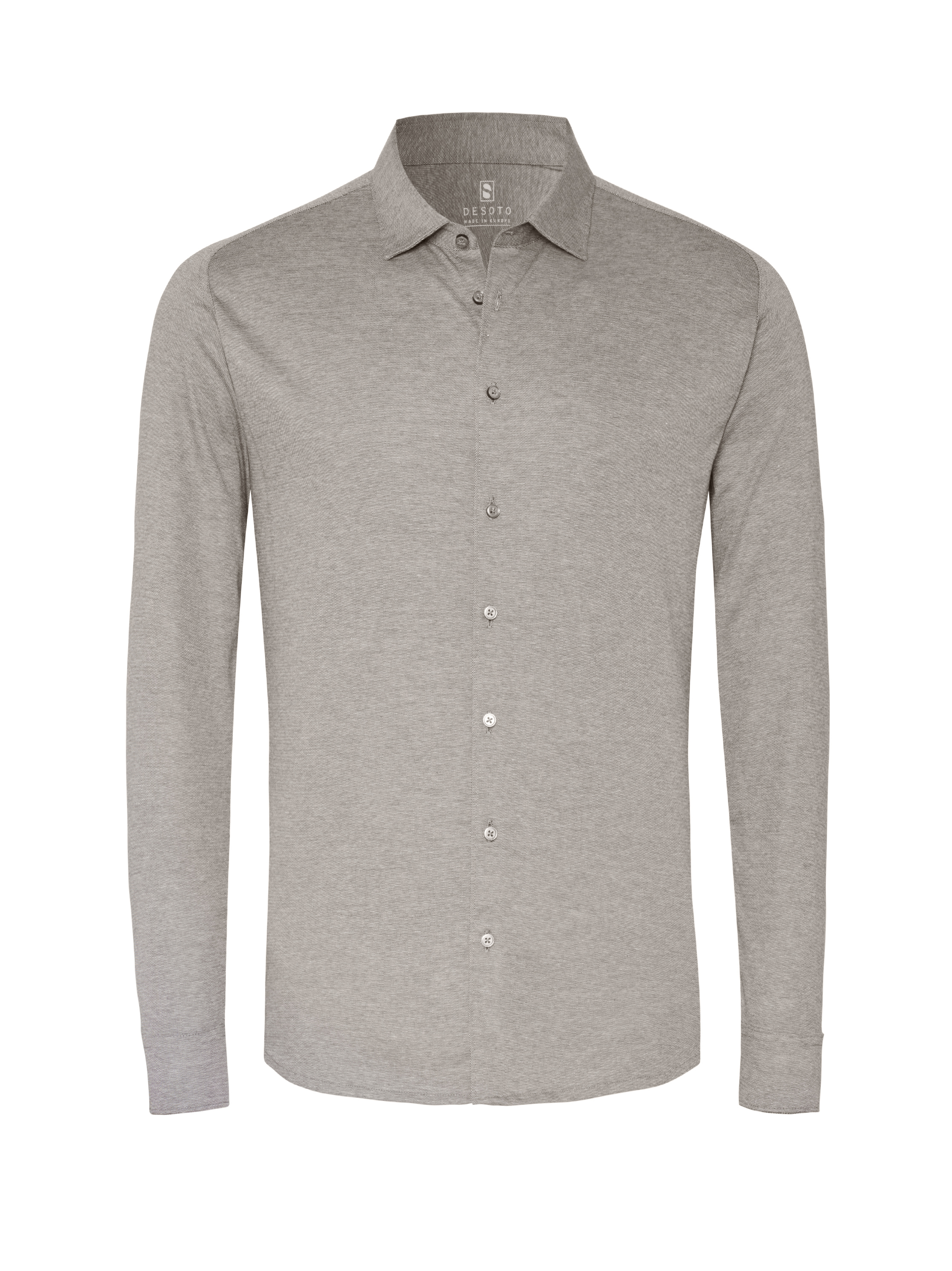 Herrenhemd Casual Kent in light grey pique, freigestellte Produktansicht