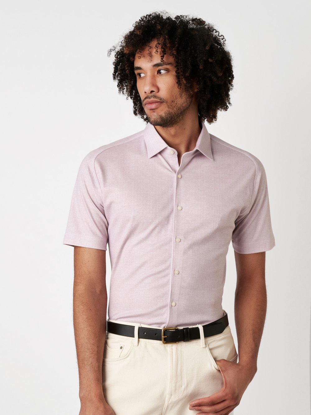 Hemd Casual Kent light brown oxford Vorderansicht