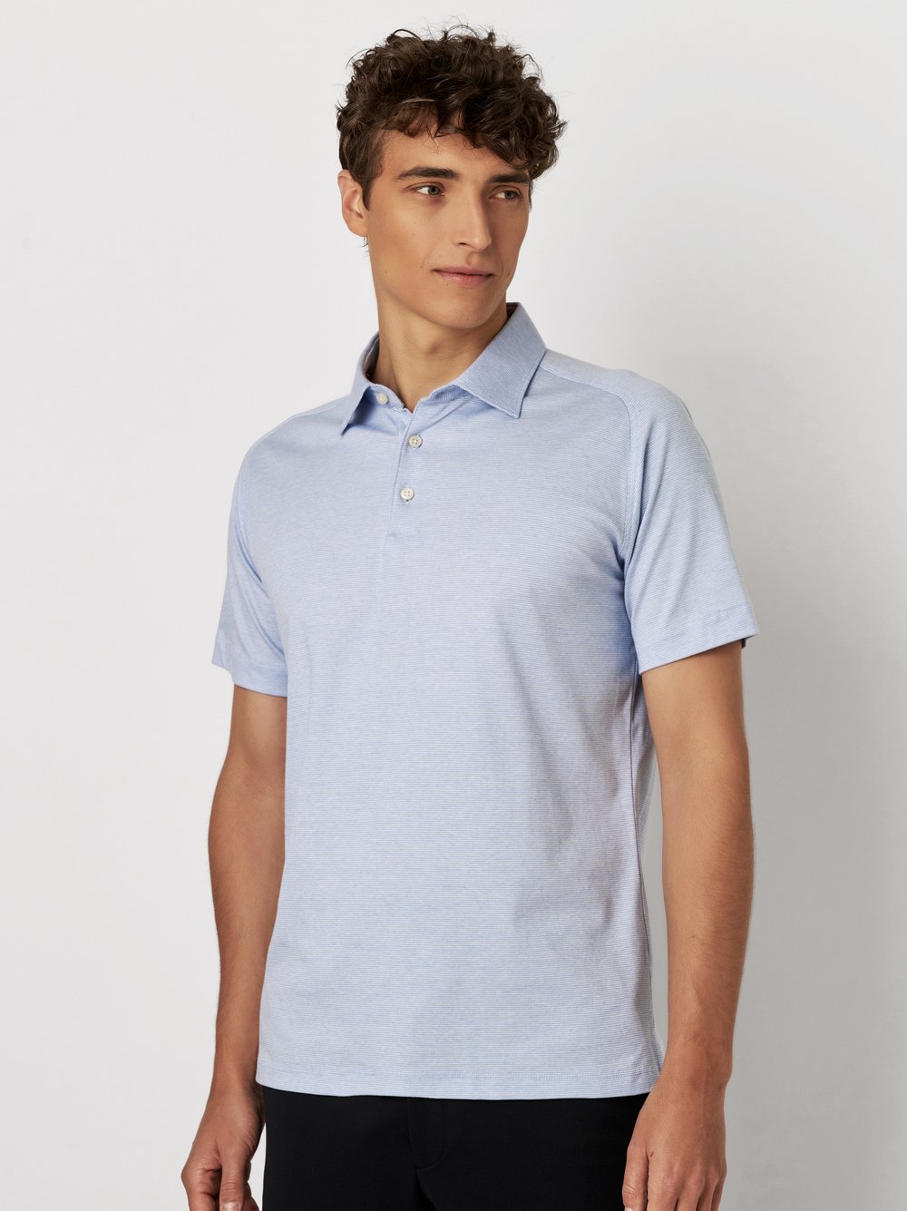 Polo | Style »Casual Polo Kent« light blue dobby