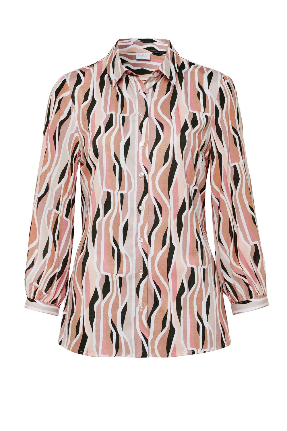 Bluse Pia abstract sorbet sand black Freisteller Bluse Pia abstract sorbet sand black Freisteller