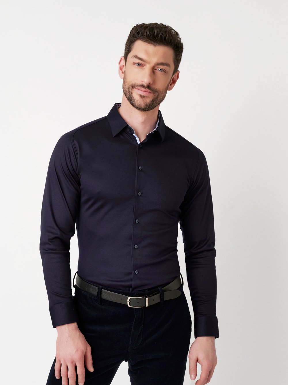 Shirt | Style »Casual Kent« solid navy