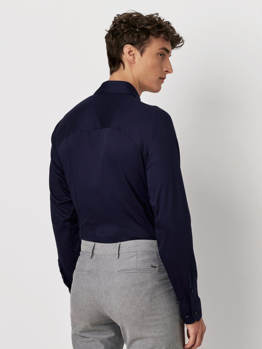 Hemd Casual Kent solid dark navy Rueckansicht Hemd Casual Kent solid dark navy Rueckansicht