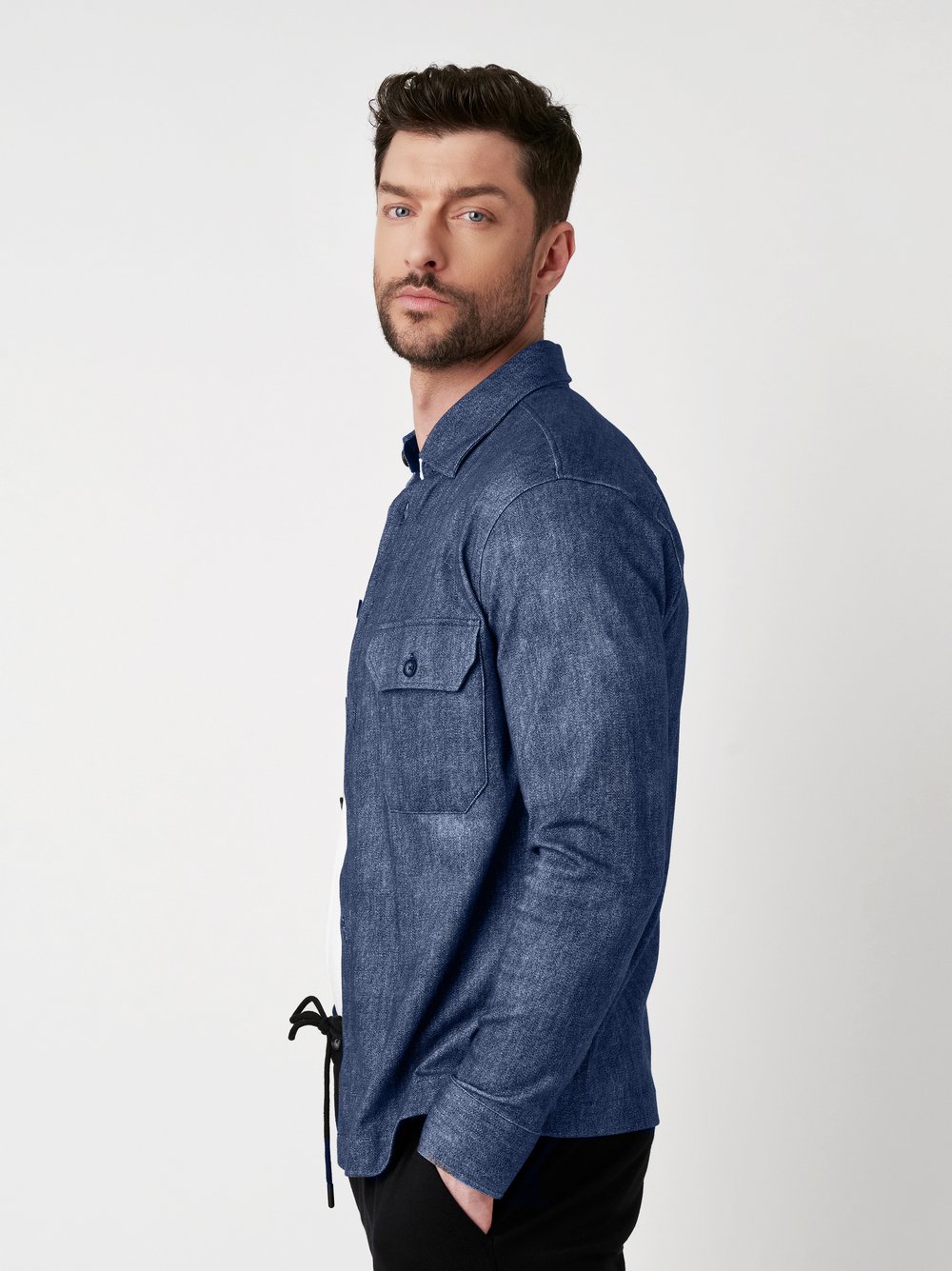 Shirt | Style »Casual Overshirt Kent« dark blue denim