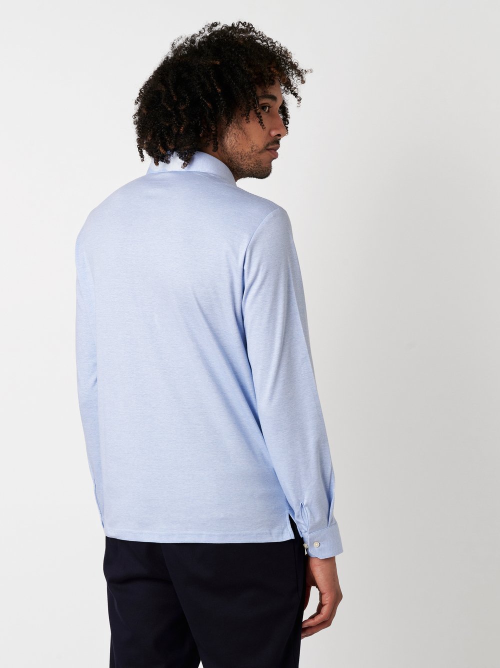Polo Essential Polo Kent light blue pique rear view