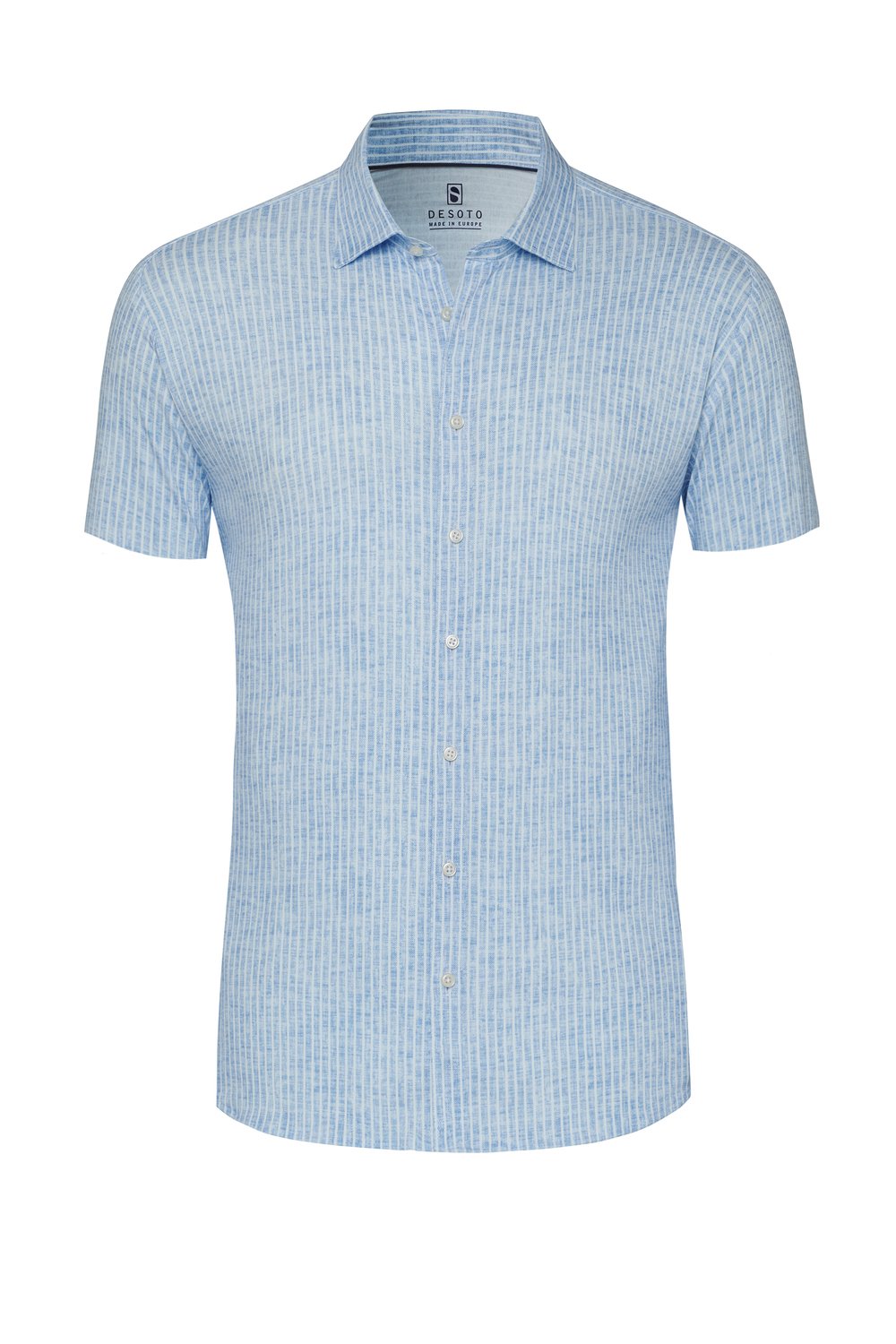 Shirt Casual Kent linen stripes  blue hollow