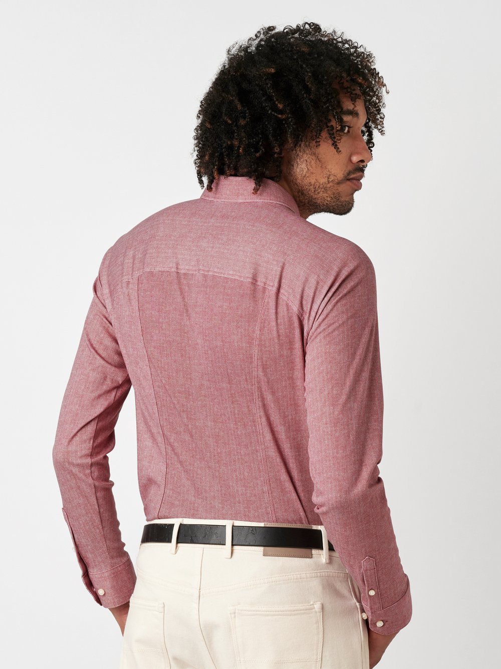 Shirt Casual Kent red oxford rear view Shirt Casual Kent red oxford rear view
