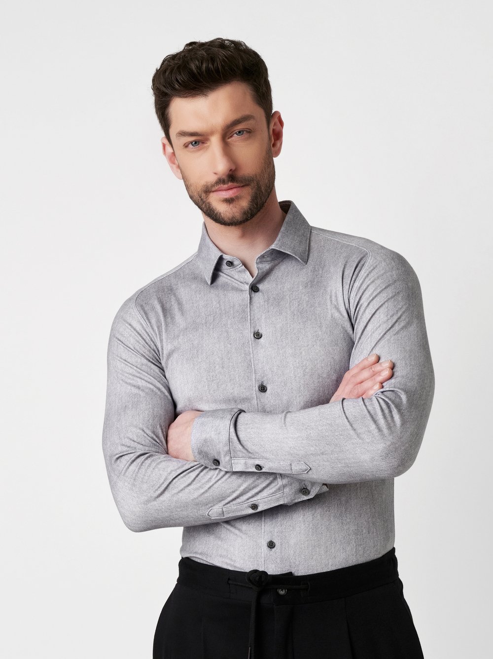 Shirt | Style »Casual Kent« grey denim