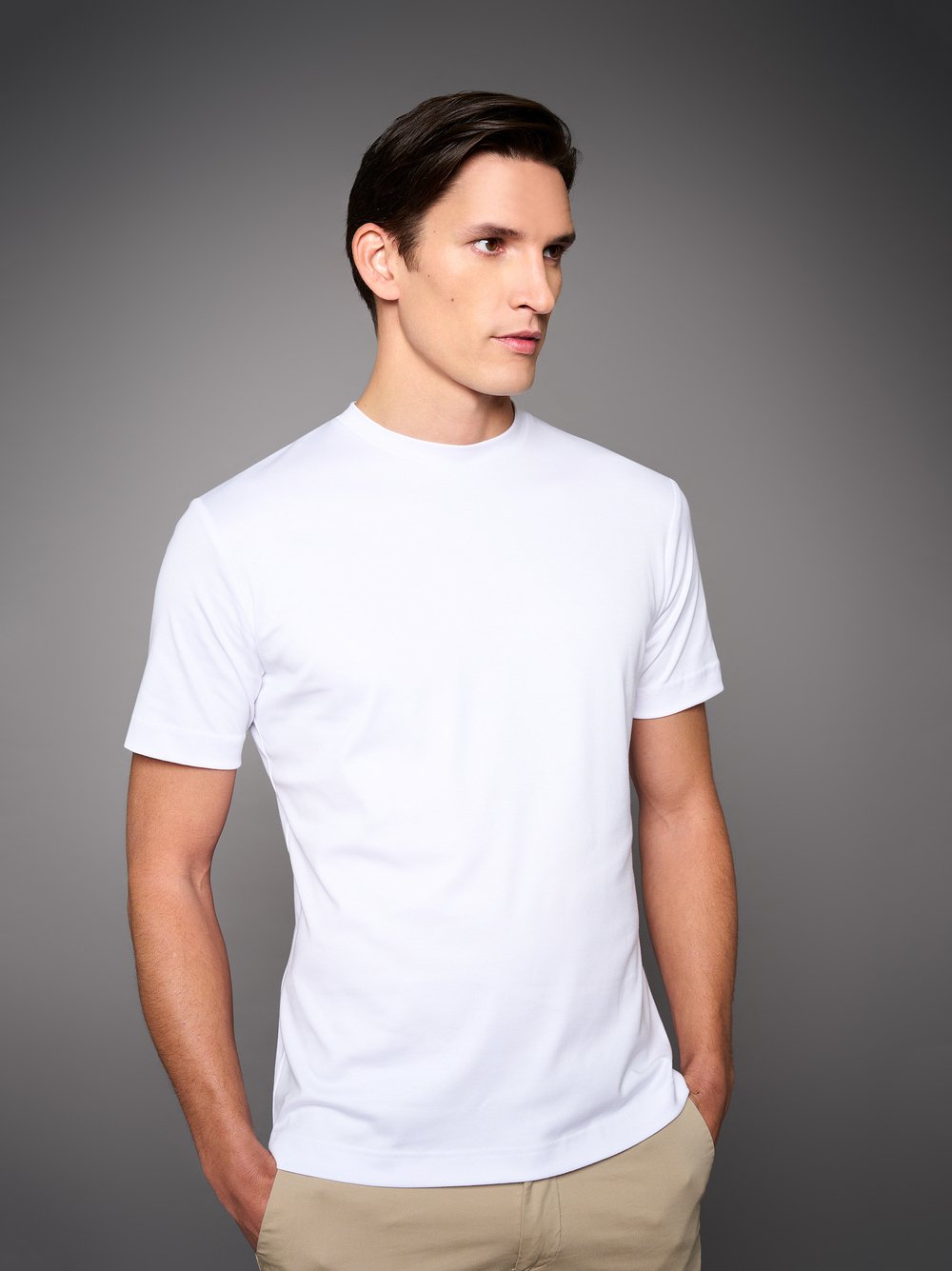 T-Shirt | Style »Luxury Two Ply T-Shirt« white