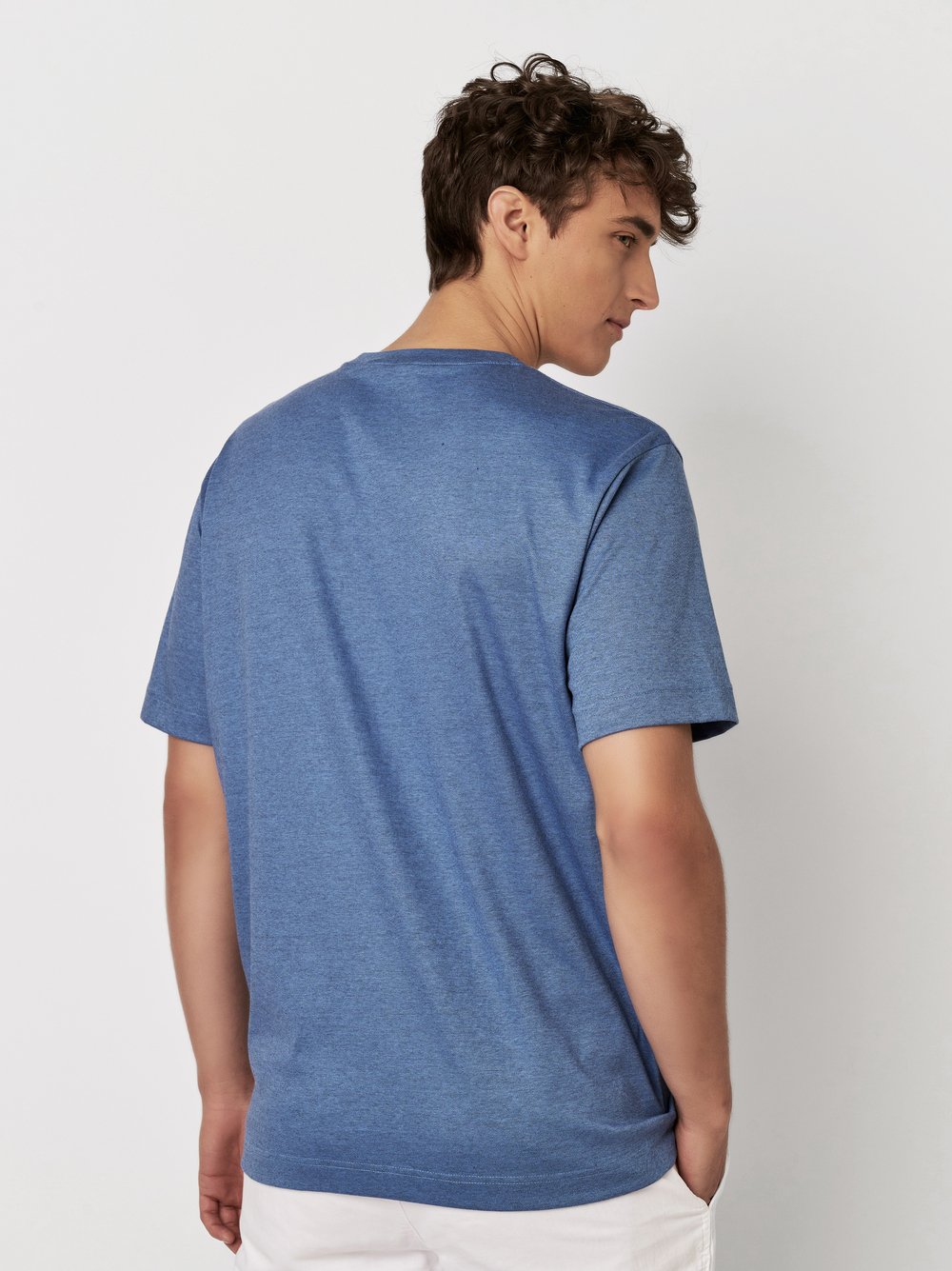 T-Shirt dove blue pique Rueckansicht