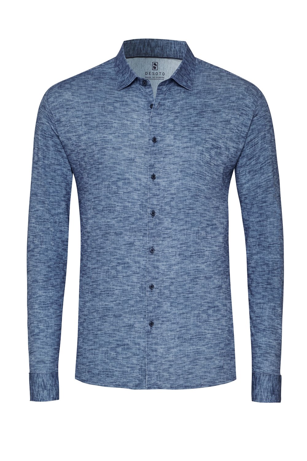 Hemd Casual Kent monochrome linen navy Freisteller