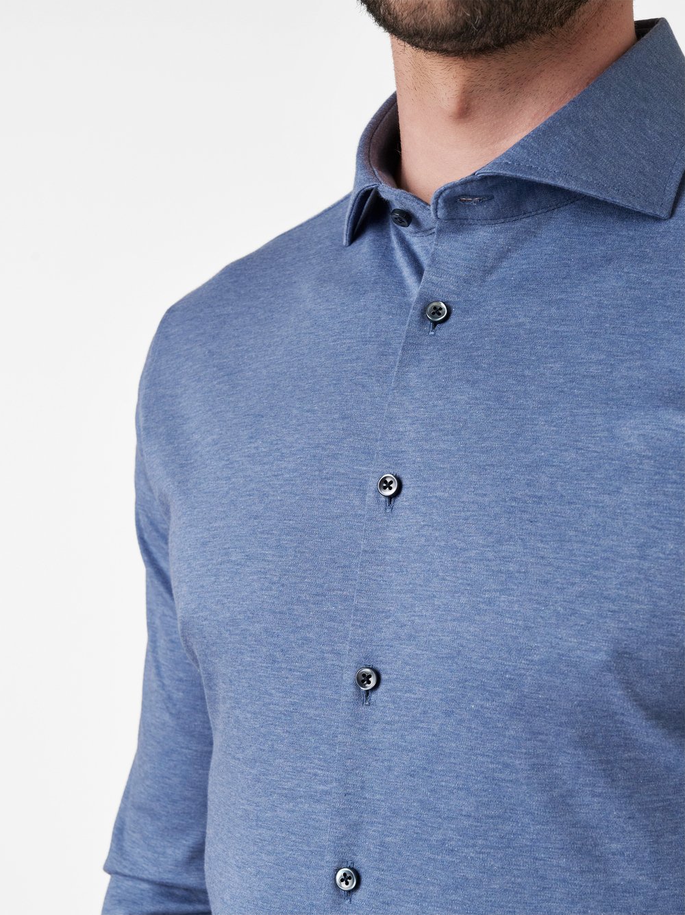 Shirt Luxury Hai blue melange detail view
