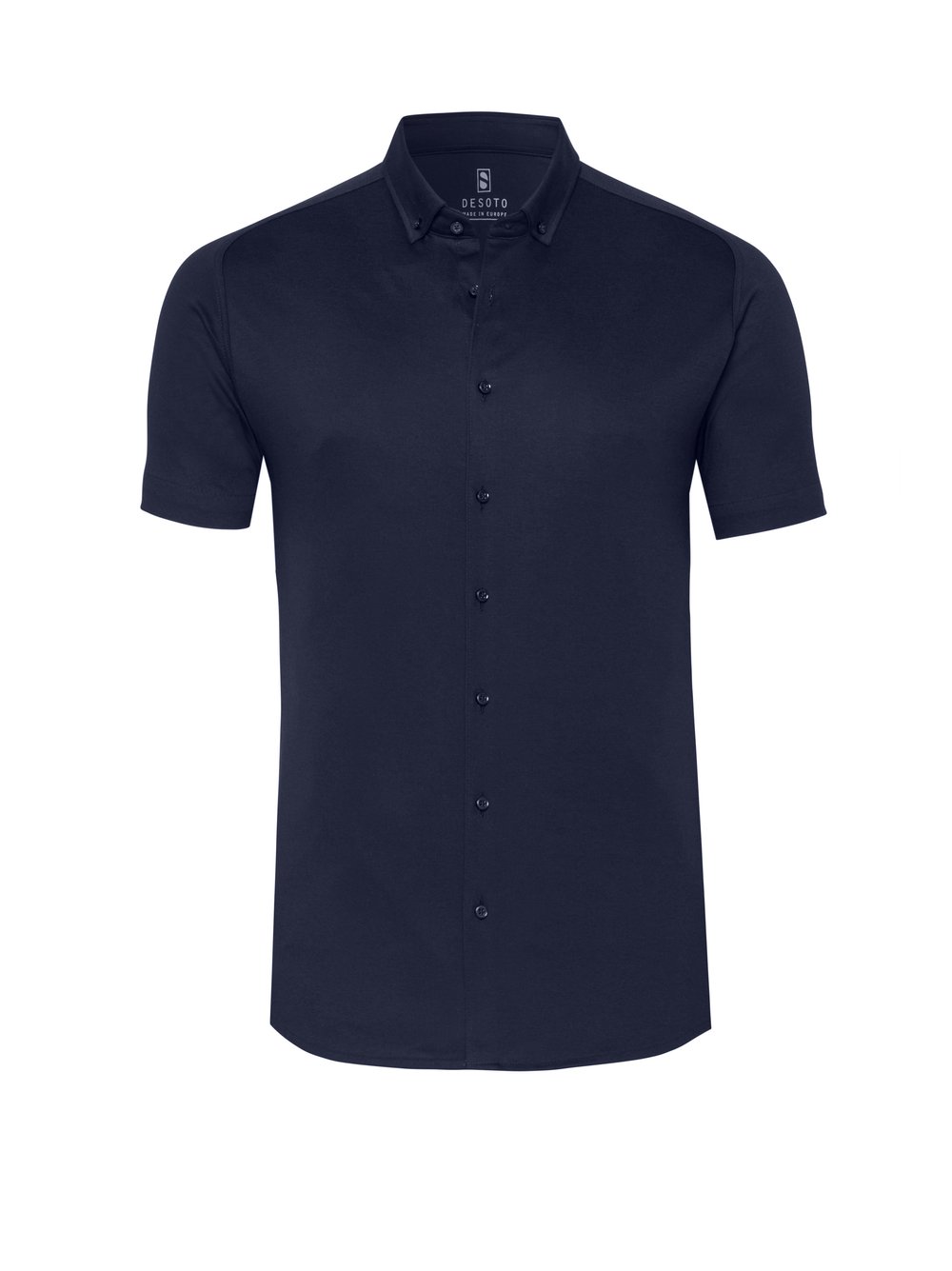 Herrenhemd Modern Button Down in solid navy, freigestellte Produktansicht