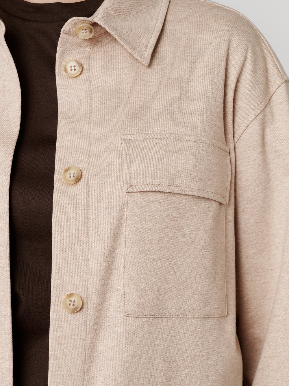 Womens blouse Sina in beige, detail view