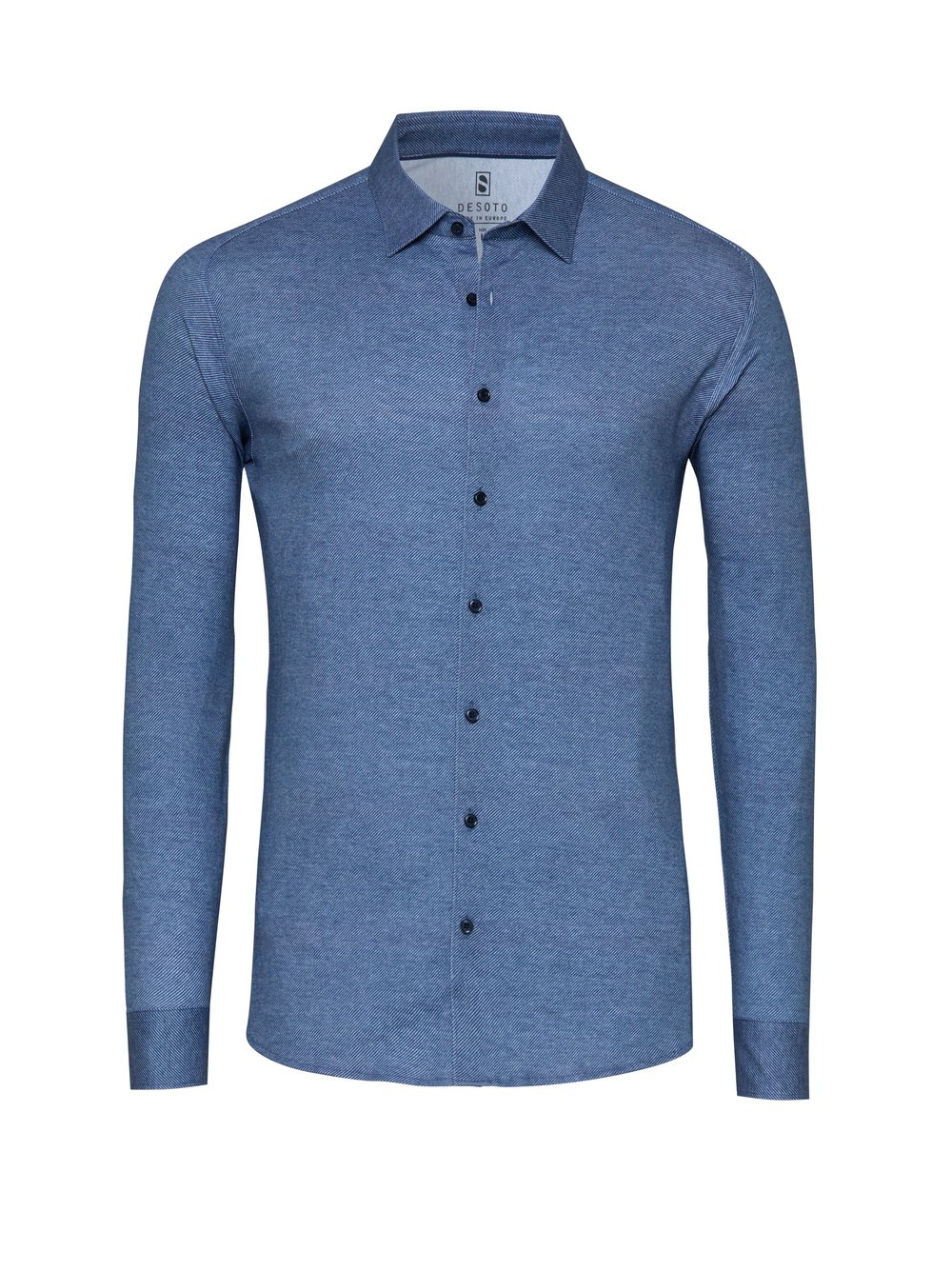 Shirt Casual Kent blue twill hollow