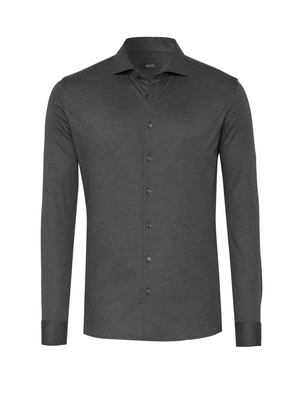 Shirt Luxury Hai dark grey melange hollow