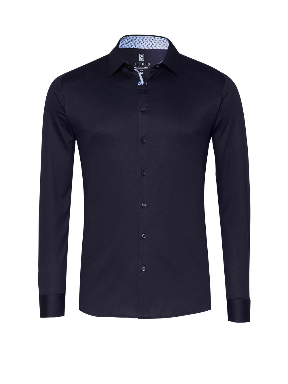 Shirt Casual Kent solid navy   hollow