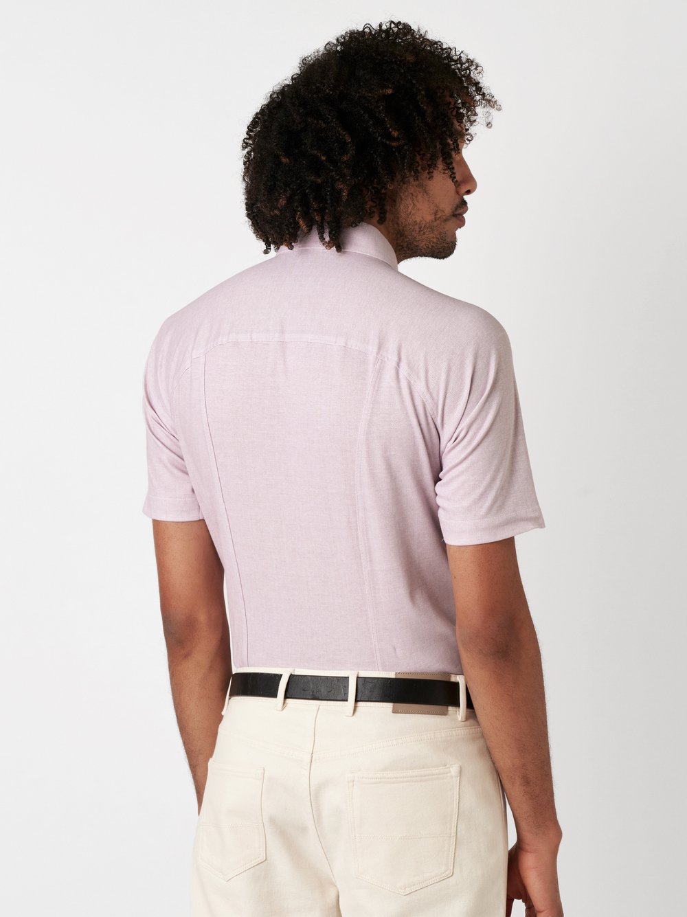 Hemd Casual Kent light brown oxford Rueckansicht