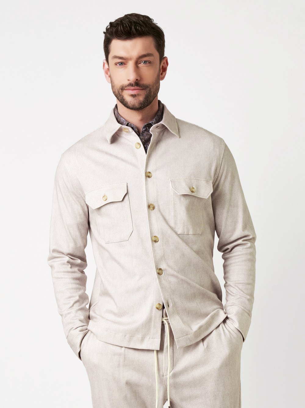 Shirt | Style »Casual Overshirt Kent« sand corduroy