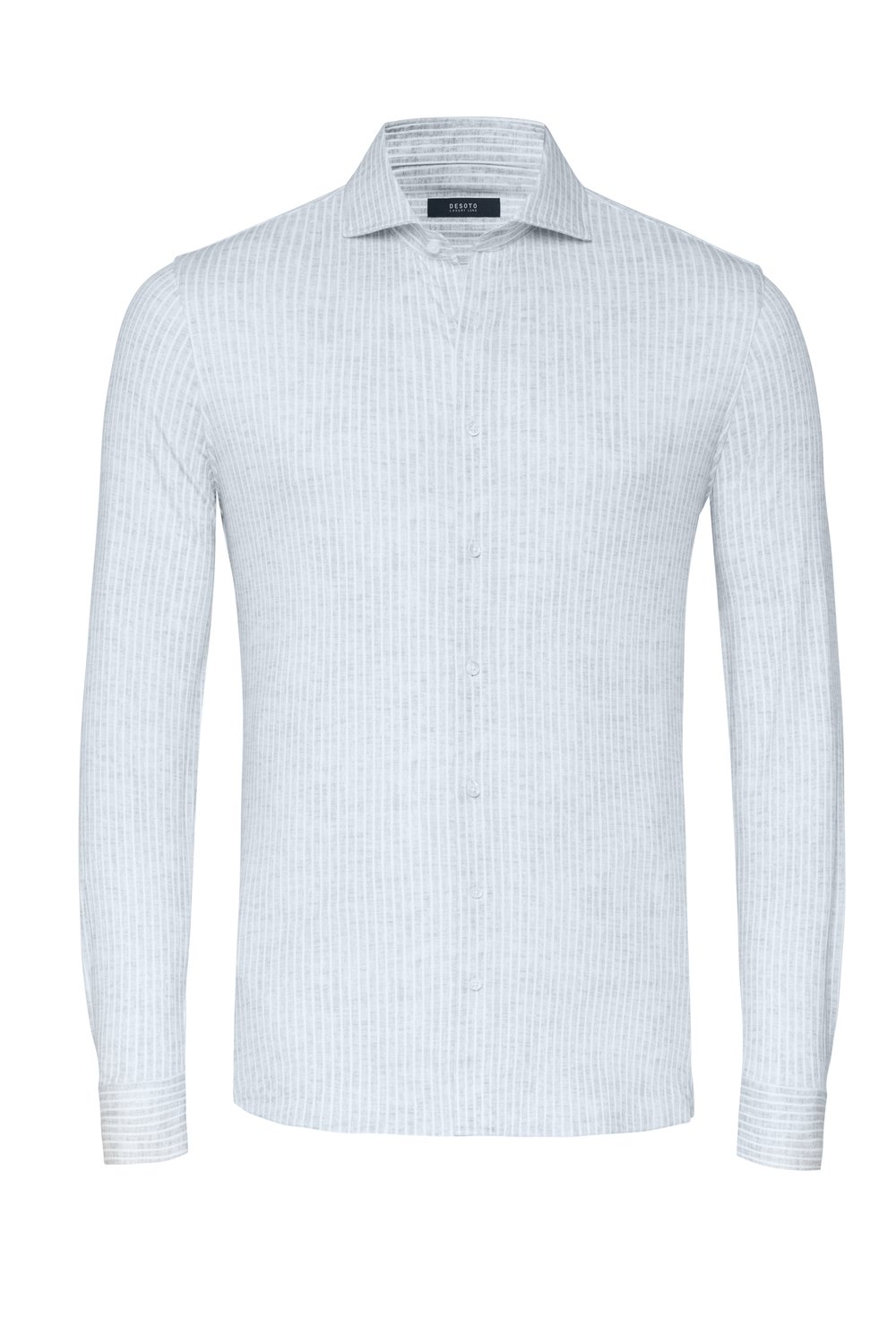 Hemd Luxury Hai light grey linen stripes Freisteller Hemd Luxury Hai light grey linen stripes Freisteller