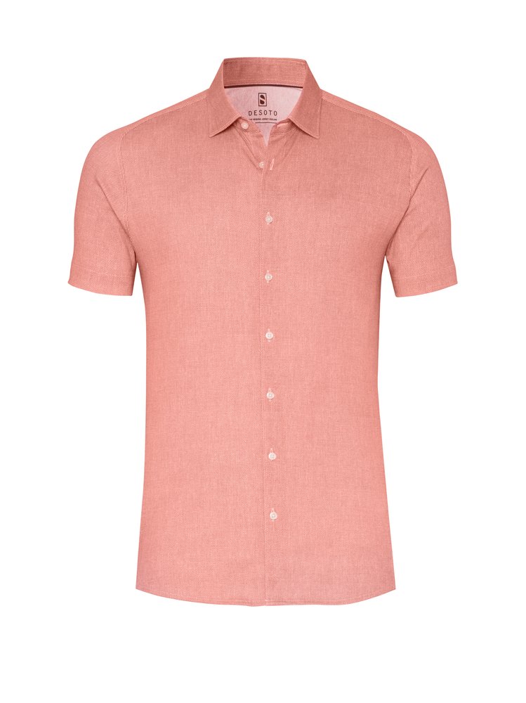 Mens shirt casual kent in apricot oxford, product view