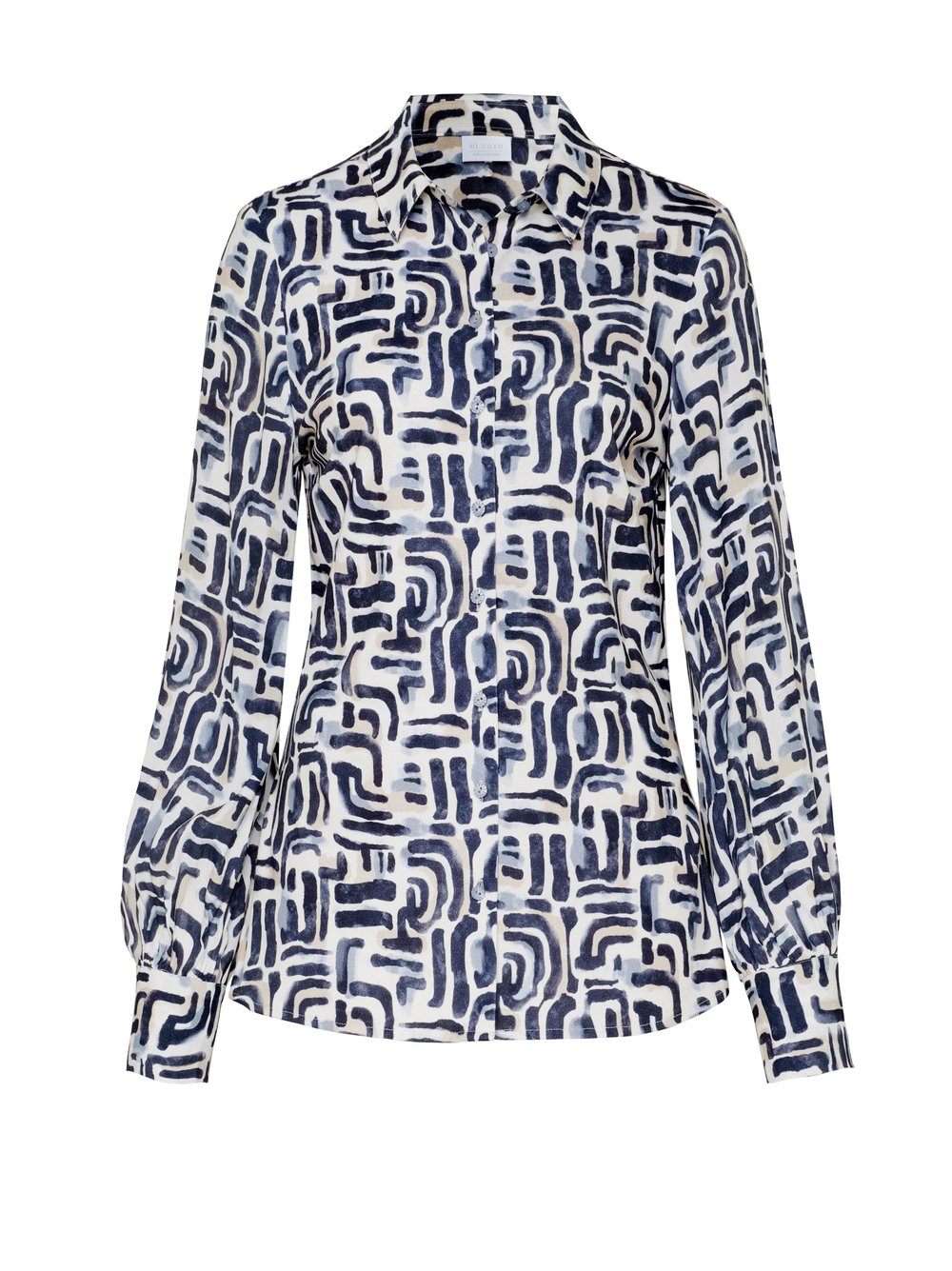 Bluse Pia aquarell blue creme Freisteller