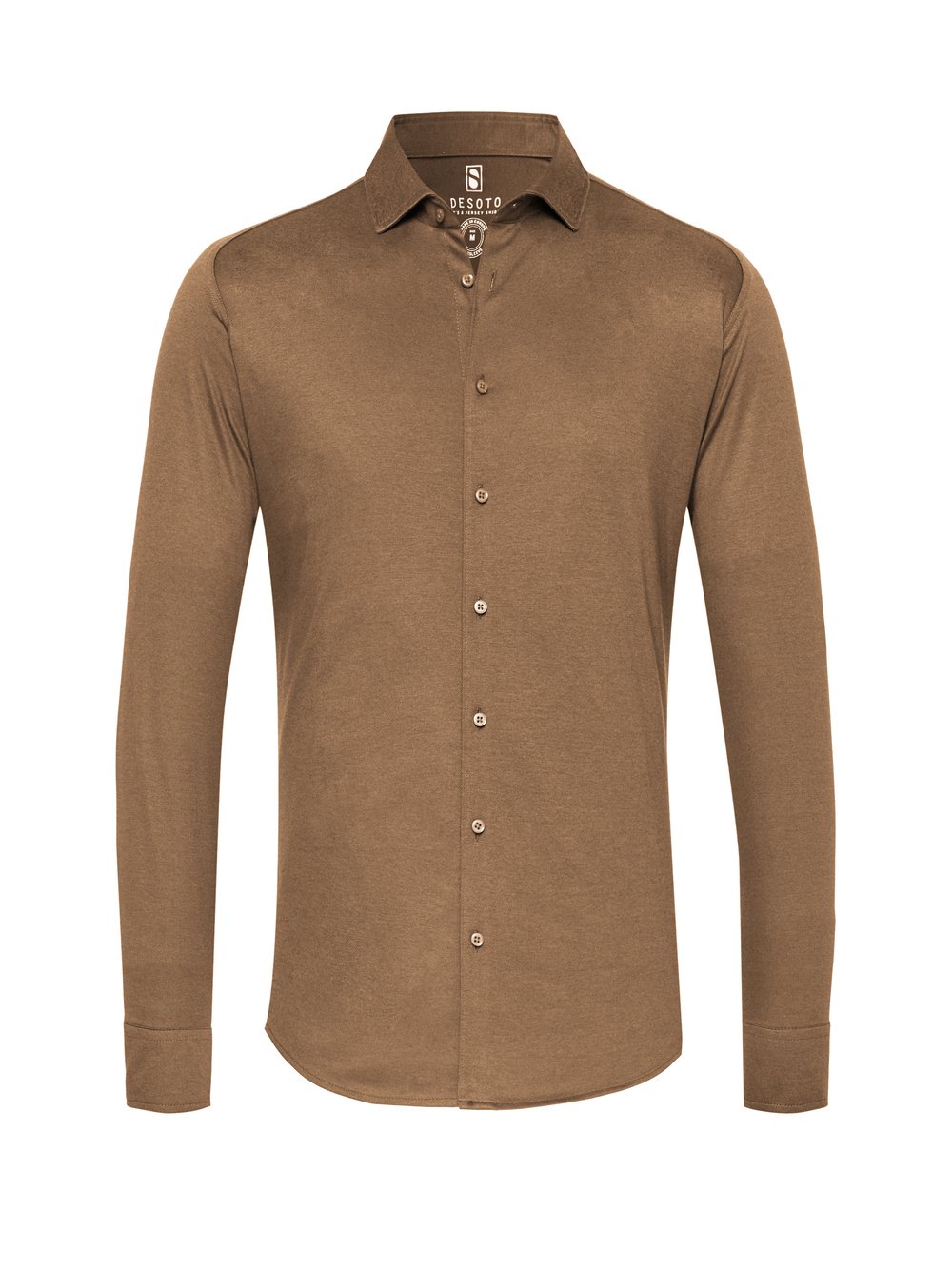 Mens shirt casual kent in sandstone pique, product view