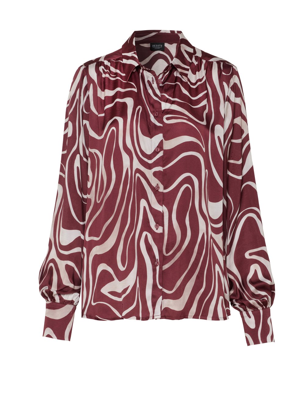 Blouse Lena waves burgundy hollow