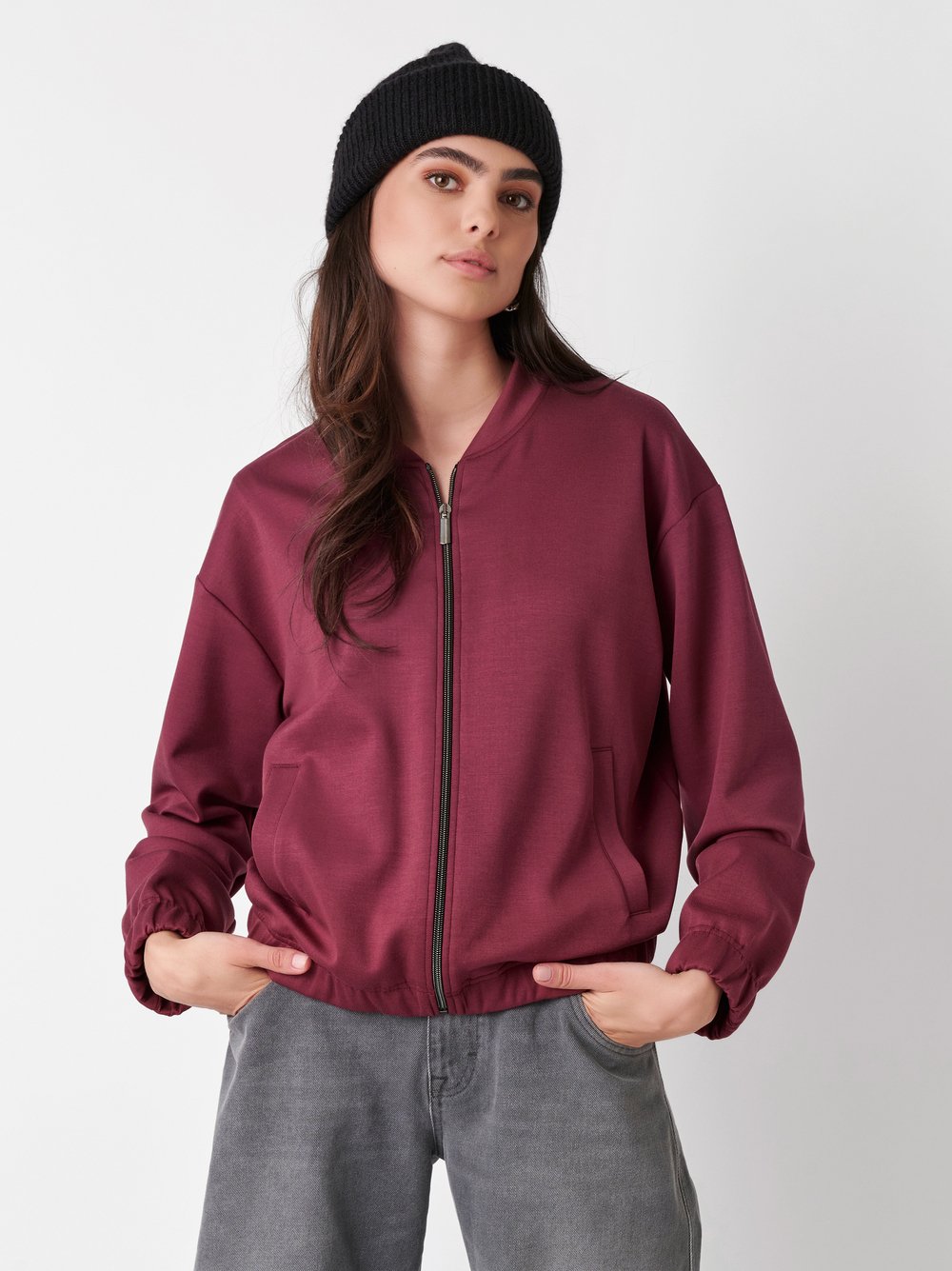 Jacket Selma burgundy front view
